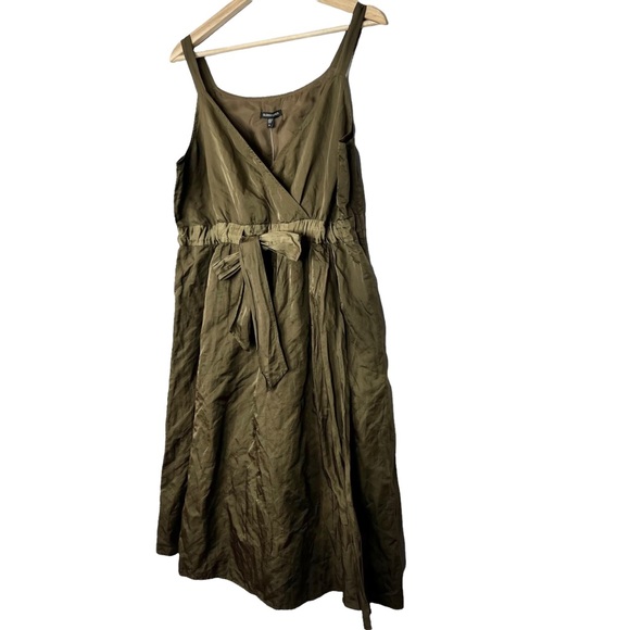 Eileen Fisher Steel Satin A-Line Dress - Picture 7 of 12